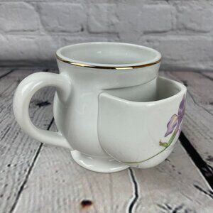 Hues N Brews Floral Flowers Tea Cup with Tea bag Pouch Caddy Made in Japan